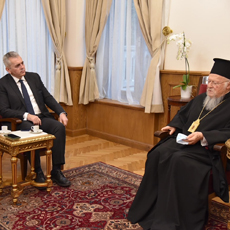 Rencontre entre le Patriarche œcum&#233;nique et une d&#233;l&#233;gation de membres de l&#39;Assembl&#233;e interparlementaire sur l&#39;Orthodoxie