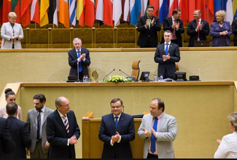 The Secretary General of the Hellenic Parliament, Mr. Athanassios Papaioannou, participated at the festivities of the launch of the first Lithuanian Presidency of the E.U.