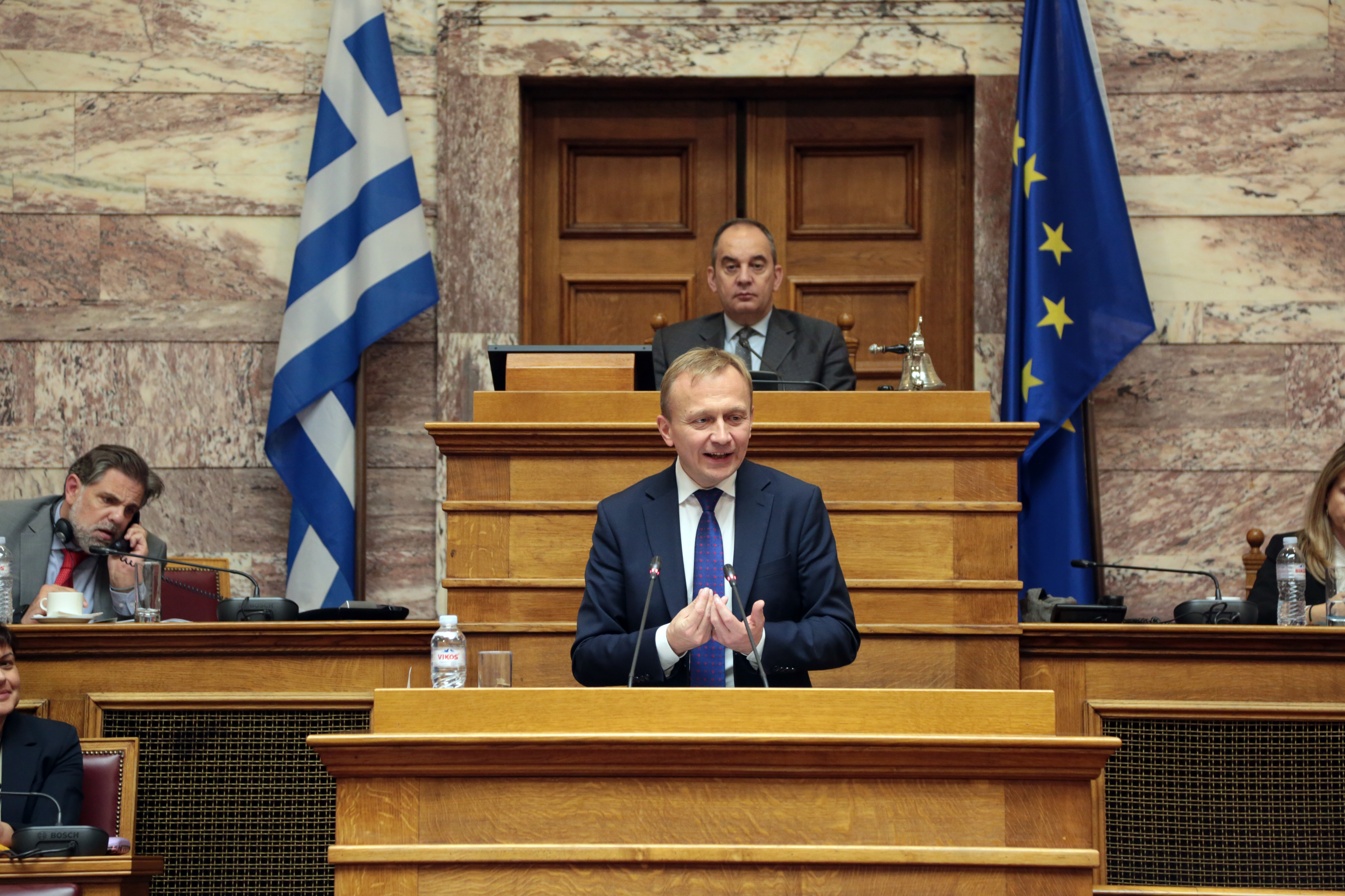 Ενημέρωση των Επιτροπών Ευρωπαϊκών και Οικονομικών Υποθέσεων από τον Ευρωπαίο Επίτροπο για τον Προϋπολογισμό της Ε.Ε., κ. Piotr Serafin