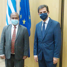 Rencontre du Pr&#233;sident de la Commission Permanente de la D&#233;fense Nationale et des Affaires Etrang&#232;res du Parlement Hell&#233;nique avec l&#39;Ambassadeur de l&#39;Inde &#224; Ath&#232;nes
