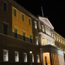 Φωταγώγηση της Βουλής των Ελλήνων για την Έμφυλη βία κατά των Γυναικών 