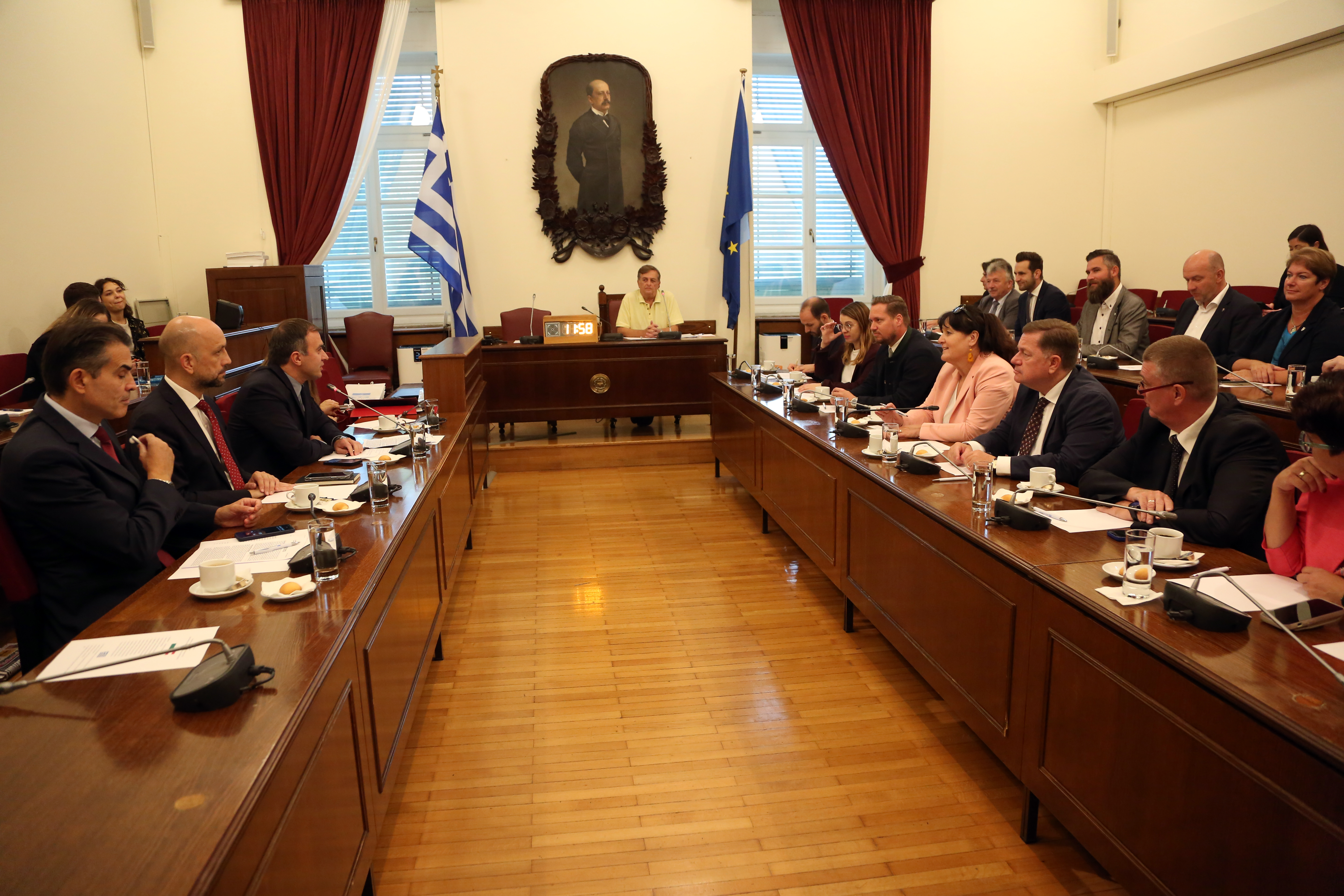 Delegation from European Affairs Committee meets with delegation from Committee for Culture and Europe of Parliament of Styria (Austria)