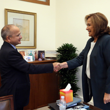 Chair of Committee on National Defence and Foreign Affairs Dora Bakoyannis meets with Ambassador of India Redrendra Tandon