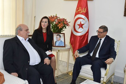 R&#233;unions du Pr&#233;sident du Parlement Hell&#233;nique avec le Pr&#233;sident et le Premier Ministre de la Tunisie