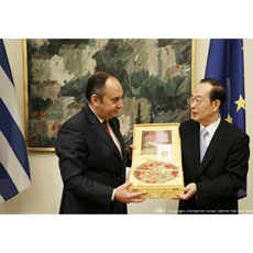 Συνάντηση ελληνικής κοινοβουλευτικής αντιπροσωπείας με κοινοβουλευτική αντιπροσωπεία της Κίνας