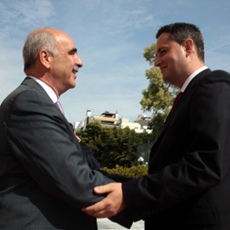 Meeting of the President of the Hellenic Parliament Mr. Vangelis Meimarakis with the Speaker of the House of Representatives of Bosnia and Herzegovina Mr. Denis Bećirović