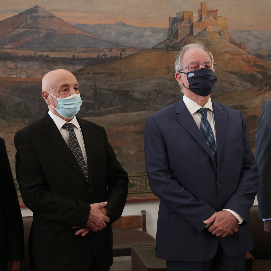 President of Hellenic Parliament meets with Speaker of House of Representatives of State of Libya