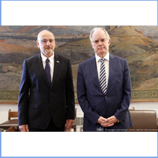 R&#233;union du Pr&#233;sident du Parlement hell&#233;nique avec l’Ambassadeur d’Isra&#235;l &#224; Ath&#232;nes