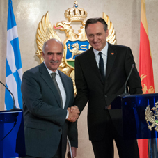 Rencontres du Pr&#233;sident du Parlement Grec, Mr Vangelis Me&#239;marakis avec le Pr&#233;sident du Mont&#233;n&#233;gro Mr Vujanovic et avec son homologue Mr. Krivokapic
