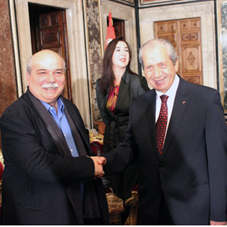R&#233;union du Pr&#233;sident du Parlement Hell&#233;nique avec le Pr&#233;sident de l&#39; Assembl&#233;e des repr&#233;sentants du peuple tunisien
