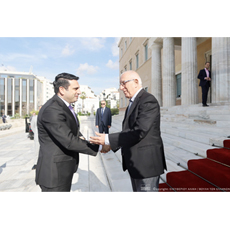 Συνάντηση του Προέδρου της Βουλής των Ελλήνων Νικήτα Κακλαμάνη με τον Προέδρο της Εθνοσυνελεύσεως της Δημοκρατίας της Αρμενίας