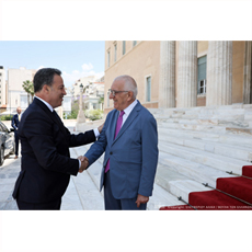 Συνάντηση του Προέδρου της Βουλής των Ελλήνων με τον Πρόεδρο της Βουλής της Δημοκρατίας της Αλβανίας κ. Niko Peleshi 