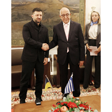 Συνάντηση του Προέδρου της Βουλής των Ελλήνων με τον Πρόεδρο της Ουκρανίας Volodymyr Zelenskyy - Ν. Κακλαμάνης: &#171;Η Ελλάδα στο πλευρό της Ουκρανίας – 50 χρόνια πριν εμείς σαν ελληνισμός έχουμε υποστεί το ίδιο πρόβλημα με εσάς στην Κύπρο&#187;