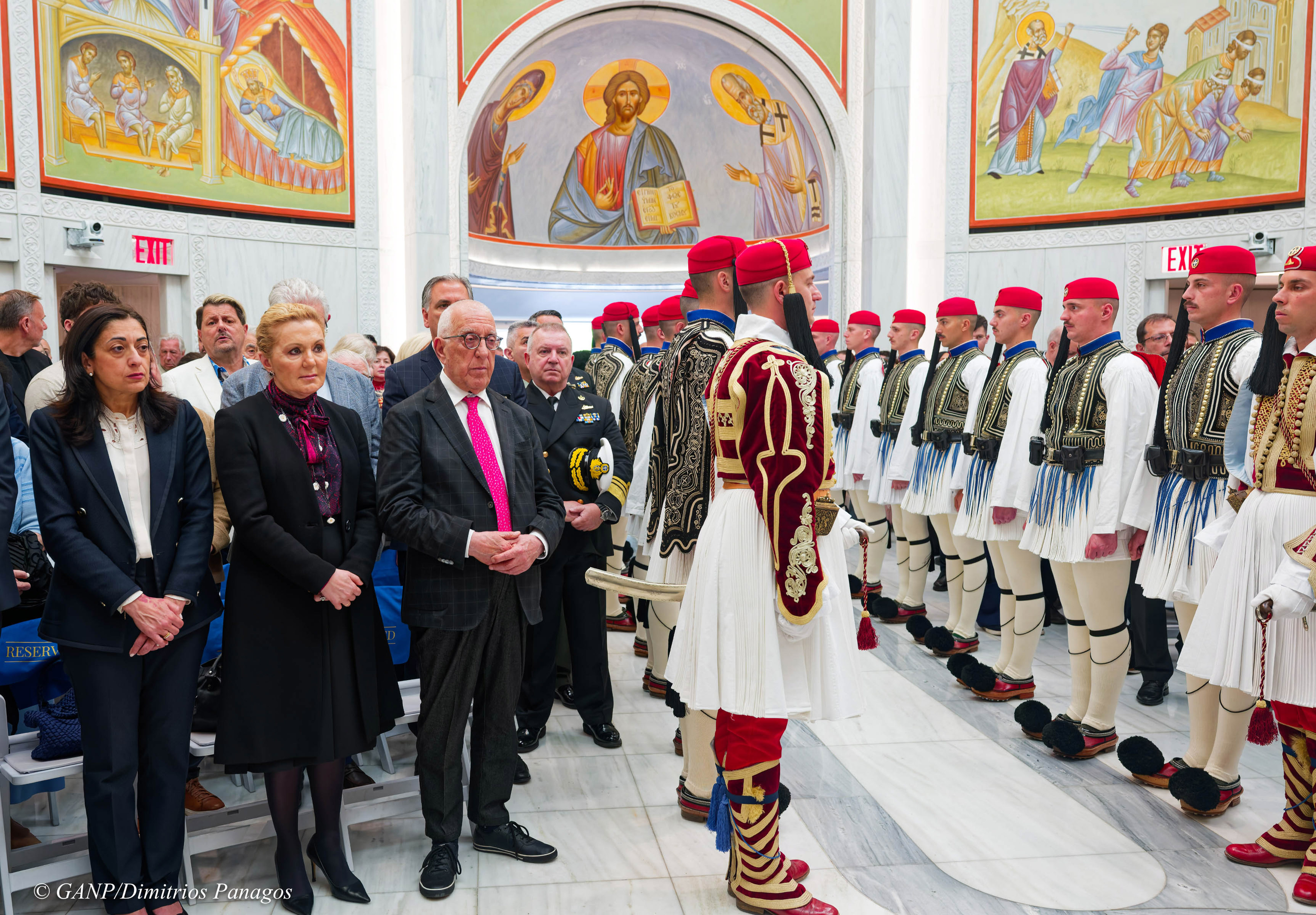 Ο Πρόεδρος της Βουλής παρέστη στην δοξολογία, η οποία έγινε στο ναό του Αγίου Νικολάου, που βρίσκεται στο Σημείο Μηδέν (Ground Zero) και θεωρείται «εθνικό προσκύνημα» για τις ΗΠΑ και σύμβολο της ελληνικής Ορθόδοξης παρουσίας που αναγεννήθηκε μέσα από τις στάχτες της 11ης Σεπτεμβρίου.