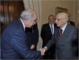 Με τον Πρόεδρο της Ιταλικής Δημοκρατίας Giorgio Napolitano